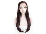 Wholesale long Straight Heat Synthetic lace front wigs brown Cosplay Discount