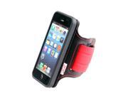 TFY Open Face Sport Armband Detachable Case for iPhone 5 5S Black Red blet Open Face Design Direct Access to Touch Screen Controls