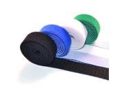 4 PCS of Cable Tidy Hook Loop Fastening Tape Blue White Black Green
