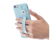 TFY Hand Strap Holder Stand with Soft Case Cover for iPhone 6 6S Plus Blue