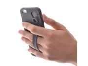 TFY Hand Strap Holder Stand with Soft Case Cover for iPhone 6 6S Black