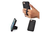 TFY Soft Case Cover with Hand Strap Holder Stand for iPhone7 Black