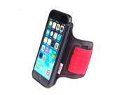 TFY Open Face Sport Armband Detachable Case for iPhone 7 Black Red belt Open Face Design Direct Access to Touch Screen Controls