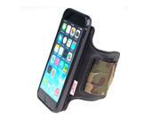 TFY Open Face Sport Armband Detachable Case for iPhone 7 Black Camo belt Open Face Design Direct Access to Touch Screen Controls