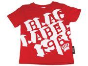 Blac Label Little Boys Toddler V Neck Blac Label 1968 Print T Shirt Red 4T