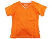 Smith s American Little Boys Classic V Neck T Shirt With Chest Pocket Orange 4T