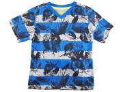 Smith s American Little Boys All Over Stripes With Leaf Cotton T Shirt Blue 7