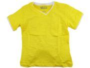Smith s American Little Boys Classic V Neck T Shirt With Chest Pocket Yellow 4T