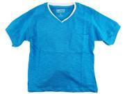 Smith s American Little Boys Classic V Neck T Shirt With Chest Pocket Turquoise 3T