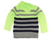 Real Love Little Girls Cozy Warm Long Sleeve Striped Cardigan Sweater Black 5 6