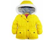 Pink Platinum Baby Girls Sherpa Trim Hood Fleece Lined Winter Puffer Jacket Coat Yellow 12 Months