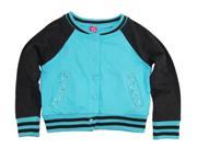 Star Ride Little Girls Crew Neck Snap On Studs Pockets Pullover Cardigan Blue 3T