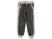 Star Ride Little Girls Solid Jogger Pants with Side Shiny Studs Charcoal 5 6