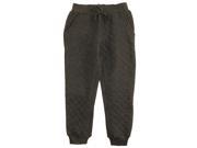 Star Ride Little Girls Solid Quilted Jogger Pants with Bow Grey 5 6