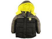 iXtreme Boys Plaid Expedition Puffer Hooded Winter Jacket Coat Black 4