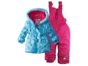 Pink Platinum Baby Girls Snowboard Bubble Jacket and Snowpants Snowsuit Set Turquoise 12 Months
