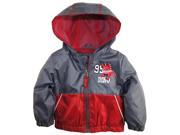 iXtreme Baby Boys Newborn Hooded Colorblock Spring Jacket with Dino Charcoal 3 6 Months