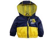 iXtreme Baby Boys Infant Hooded Colorblock Spring Jacket with Dino Navy 12 Months