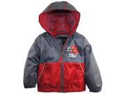 iXtreme Little Boys Toddler Hooded Colorblock Spring Jacket with Dino Charcoal 2T