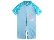 Sweet Soft Toddler Girls Swimsuit Whale with Hearts Rashguard Bathing Swimsuit Blue 3T