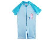Sweet Soft Toddler Girls Swimwear Once Piece Seahorse Swimsuit Rashguard Blue 3T
