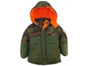 iXtreme Little Boys Camo Jacket Fleece Lined Puffer Coat Forest 4