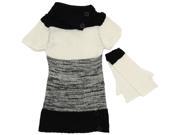 Dollhouse Little Girls Short Sleeve Knit Long Cardigan Sweater with Arm Warmers Black 5 6