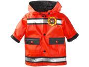 Wippette Baby Boys Inafnt Waterproof Hooded Fireman Raincoat Jacket Red 18 Months
