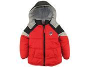 Ixtreme Little Boys Chevron Quilted Coat Expedition Hooded Winter Puffer Jacket Red 5