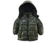 Ixtreme Little Boys Down Alternative Hooded Winter Puffer Bubble Jacket Coat Forest 2T
