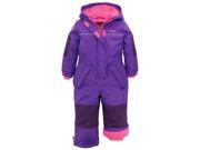 Pink Platinum Toddler Girls Puffer Winter Snowsuit Fully Fleece Lined Snowmobile Snowboard Ski Suit Purple 2T
