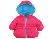 Pink Platinum Baby Girls Newborn All Over Hearts Puffer Winter Jacket with Bow Fuchsia 3 6 Months