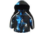 Ixtreme Little Boys Plaid Source Hooded Fleece Lined Winter Puffer Jacket Blue 4