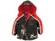 Ixtreme Little Boys Plaid Source Hooded Fleece Lined Winter Puffer Jacket Black 4