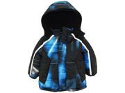 Ixtreme Little Boys Plaid Source Hooded Fleece Lined Winter Puffer Jacket Blue 2T