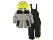 iXtreme Baby Boys Colorblock With Canvas Yoke Snowsuit Charcoal 12 Months