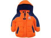 iXtreme Little Boys Rip Stop Active Color Block Puffer Winter Jacket Orange 4T