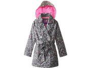 Pink Platinum Little Girls Mutlicolor Animal Print Spring Trench Jacket Black 4