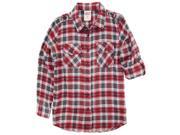 Smith s American Big Boys Multi color Plaid Check Huntsman Flannel Shirt Red 8