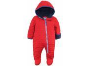 Wippette Baby Boys Star Quilted Puffer Winter Snowsuit Pram Jacket Red 9 Months