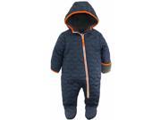 Wippette Baby Boys Star Quilted Puffer Winter Snowsuit Pram Jacket Navy 12 Months