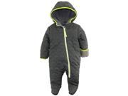 Wippette Baby Boys Star Quilted Puffer Winter Snowsuit Pram Jacket Gray 9 Months
