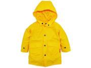 Wippette Little Boys Solid Hooded Fisherman Raincoat Jacket Gold 6