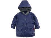 Wippette Toddler Boys Solid Hooded Fisherman Raincoat Jacket Navy 2T