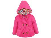 Pink Platinum Toddler Girls Emma Spring Jacket Double Breasted Trench Coat Pink 2T