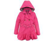 Pink Platinum Big Girls Leopard Lined Classic Trench Jacket Pink Glo 7 8