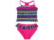 Pink Platinum Baby Toddler Girls Aztec Print 2Pc Swimsuit Tankini Rashguard Pink 18 Months
