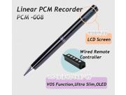 PCM 008 Digital Voice Recorder Pen Linear PCM Recording High Quality VOS Function LCD Display Ultra Slim Esonic