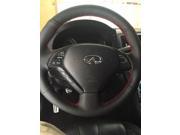 Leather Steering Wheel Cover for 2007 2008 Infiniti G35 2011 2012 Infiniti G25 2008 2013 Infiniti G37 2008 2012 Infiniti EX35 2013 Infiniti EX25 EX3