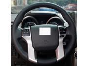 Hand Sewing Black Genuine Leather Steering Wheel Cover for 2012 2013 2014 2015 2016 Toyota Tocoma 2014 2015 2016 Toyota Tundra 2010 2011 2012 2013 2014 2015